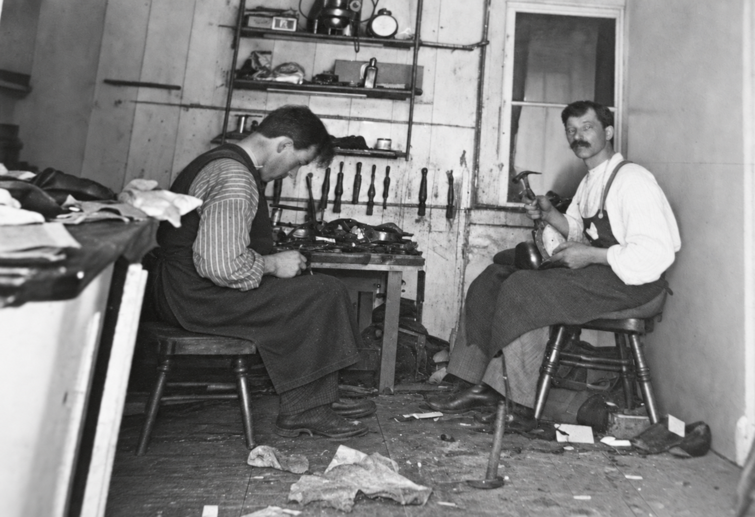 Historiskt foto från verkstaden